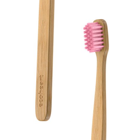 Drevená zubná kefka - Ecoheart ružová