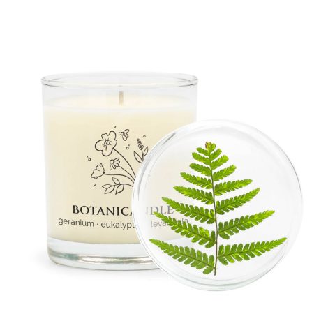Sójová sviečka Botanicandle - geránium, eukalyptus, levanduľa