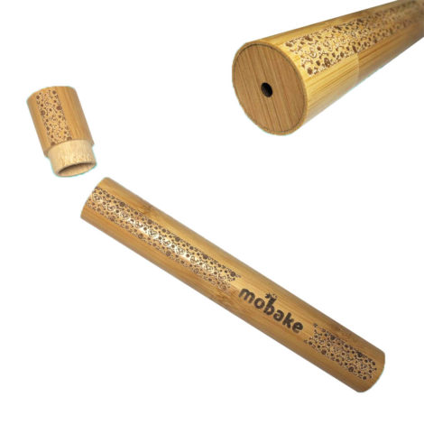 Bambusová cestovná tuba na zubnú kefku s folkovým vzorom